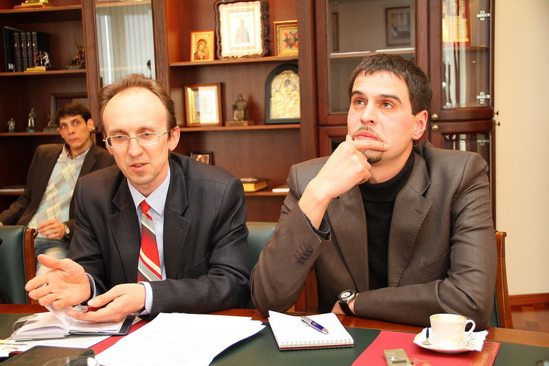 Олександр Верьовкін та Богдан Василенко під час зустрічі із очільником регіону