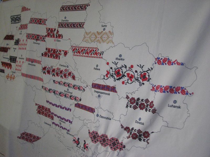Майстрині вишили Запорізьку область на «Карті-оберегу України»