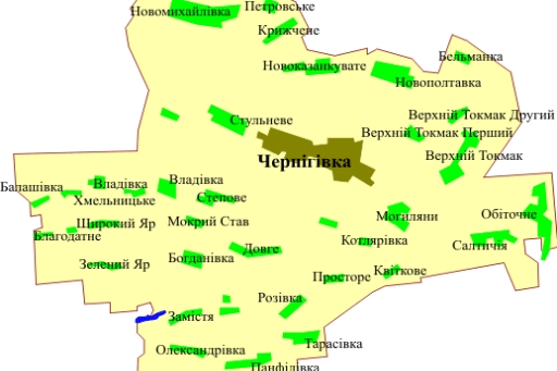 Карта запорожской области город токмак